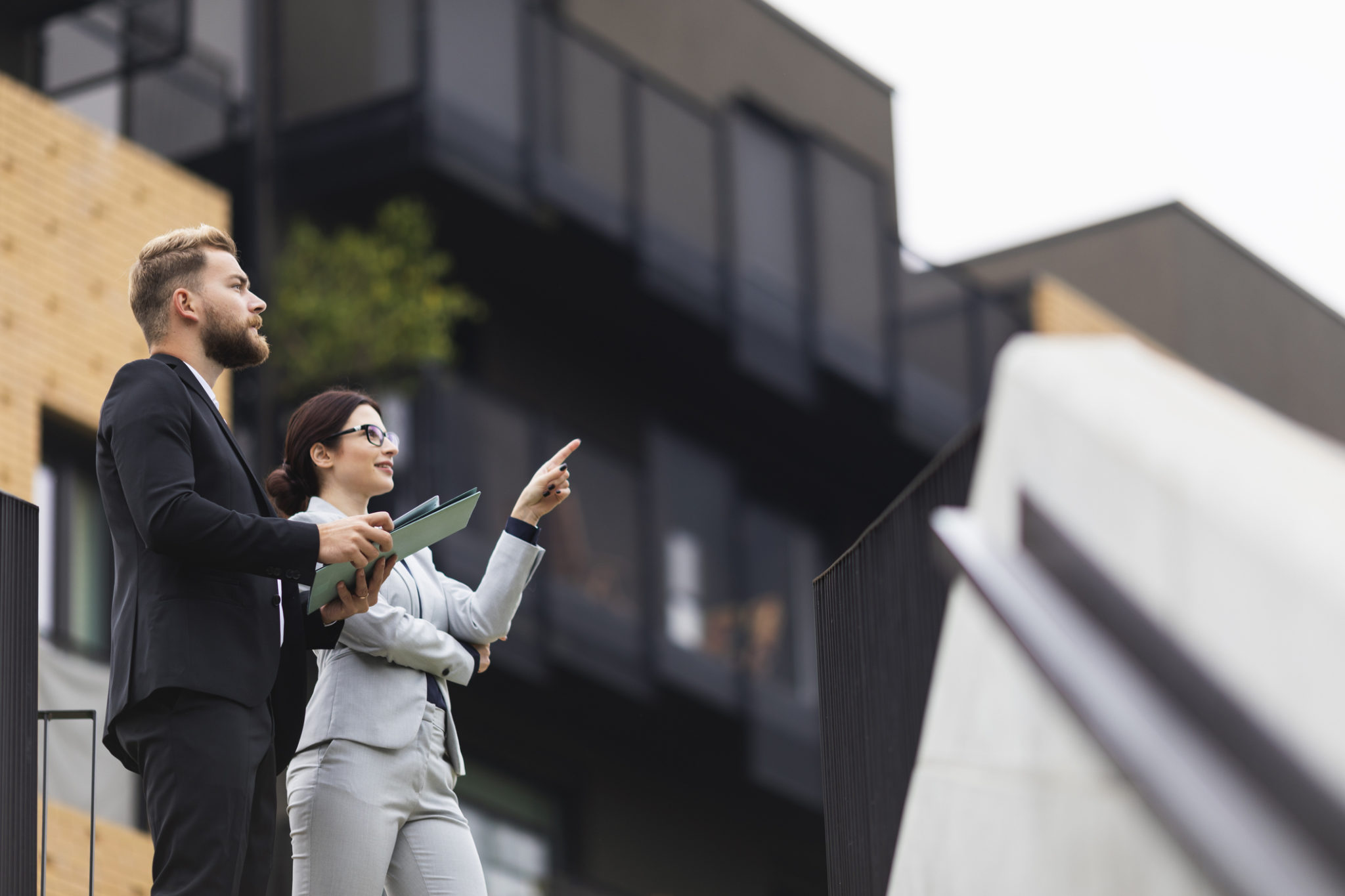 A young businesswoman on a meeting with a real estate agent