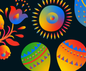colorful graphics in celebration of Hispanic Heritage Month